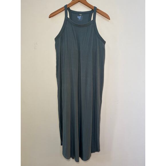 SheBird The Cami Shapewear Midi Tank Dress Built in Padded Bra Ribbed Athletic - Picture 1 of 4
